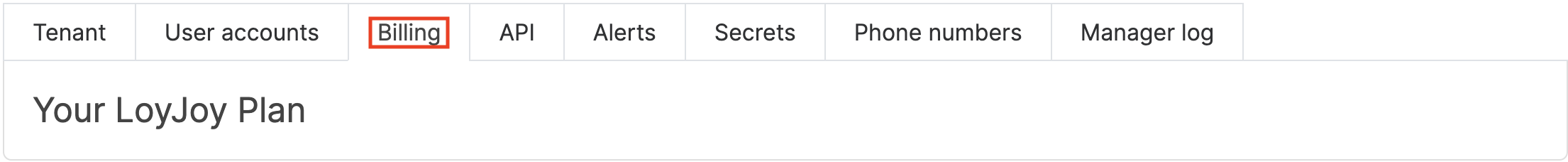 Tenant Settings Tenant Settings