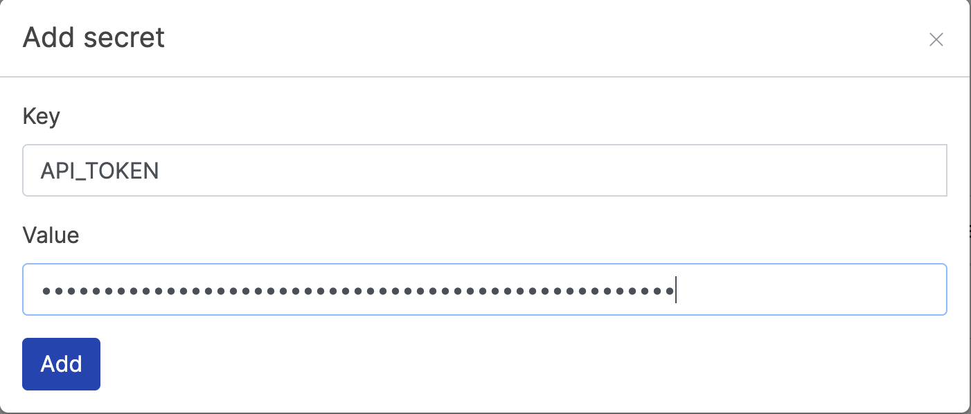 Secret Manager - Add Secret