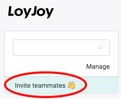 Invite teammates