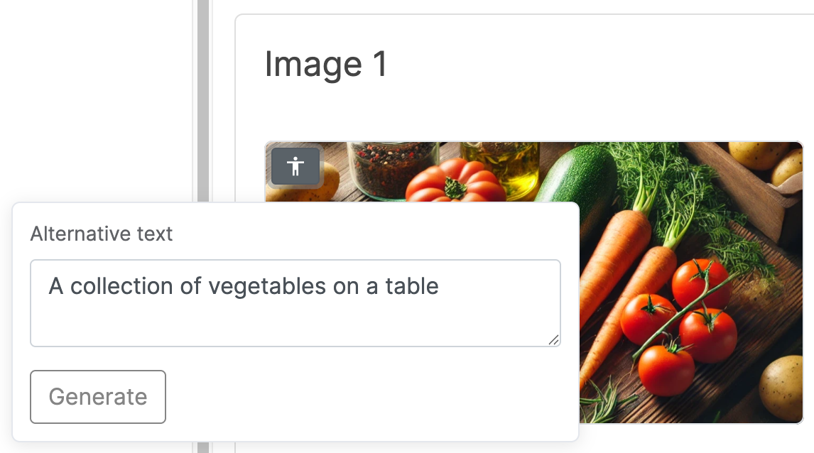 Manage alt text