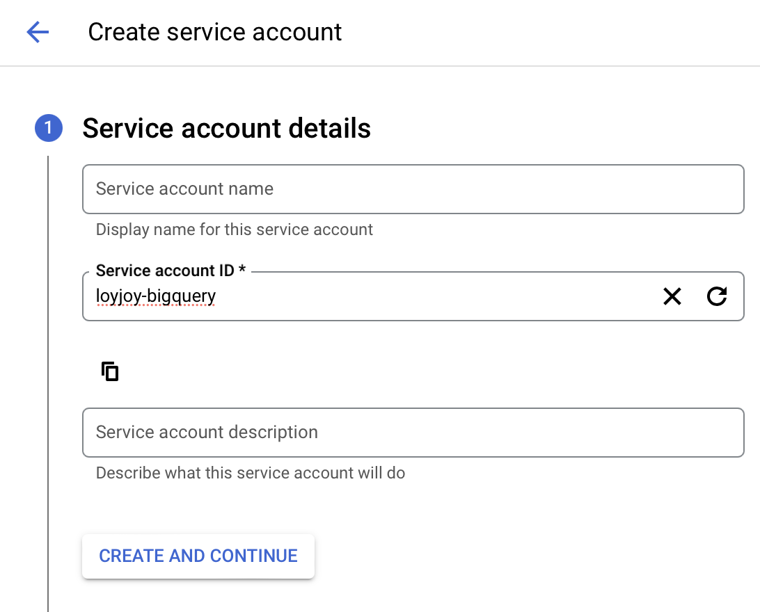 Service Account Step 2