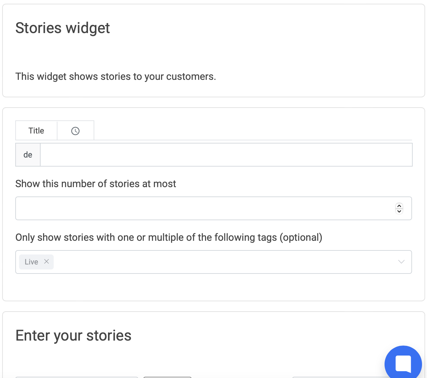 Stories Widget